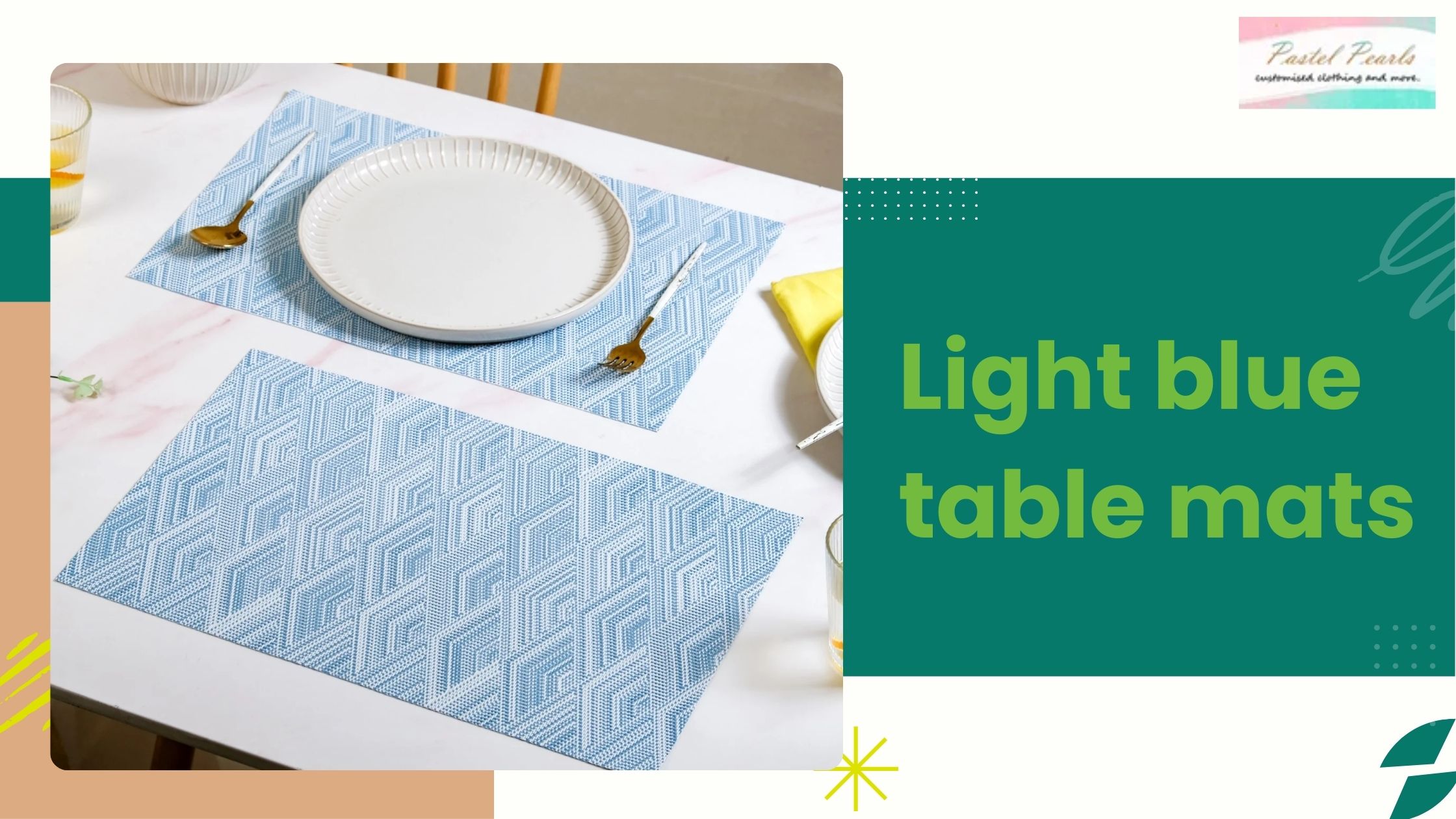 Light Blue Table Mats That Complement Handcrafted Table Runners
