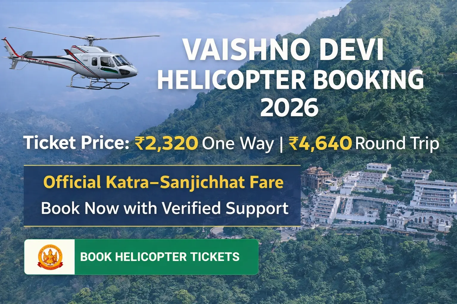 Where Can Devotees Book Online Helicopter Tickets for Vaishno Devi?